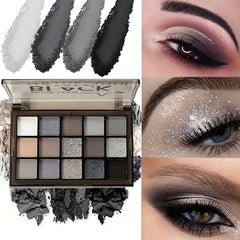 15 Shade Smoky Eyeshadow Palette Punk & Grayscale Make Up Kit