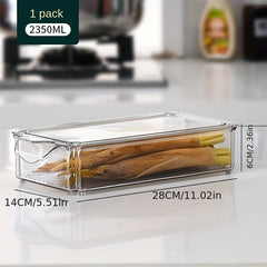 4pcs Refrigerator Storage Box Plastic Food Refrigerated Clear Dumpling Box