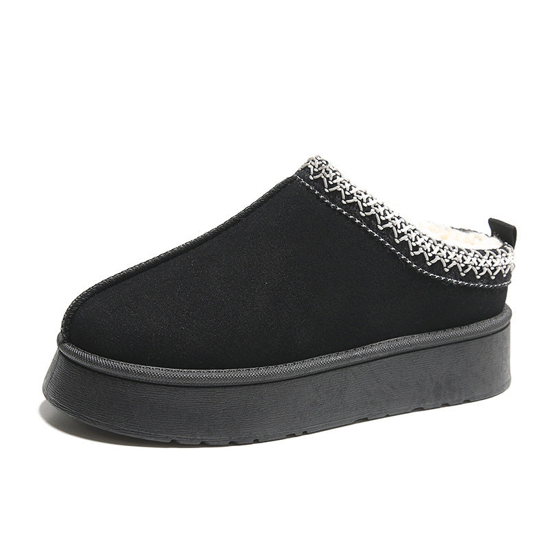 Women's Plush Lined Snow Boots Slip On Winter Ankle Boots