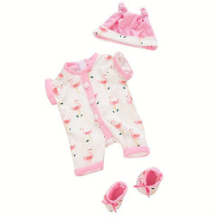 Newborn Doll Pajamas Set With Hat And Shoes