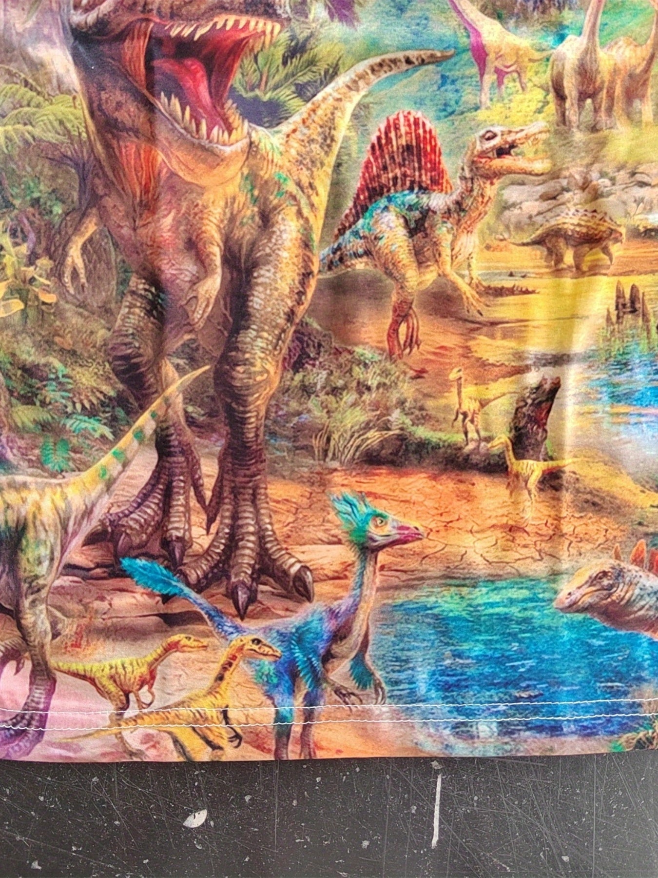 Dinosaur Print T Shirt for Kids Stylish & Comfortably Slightly Stretched