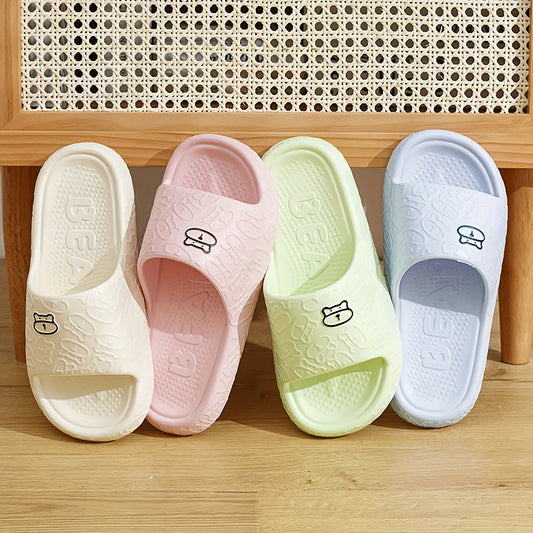 Women's Bear Pillow Slides Soft Indoor Shoes