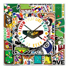 50pcs Billiards Graffiti Stickers Waterproof DIY Phone Case Luggage