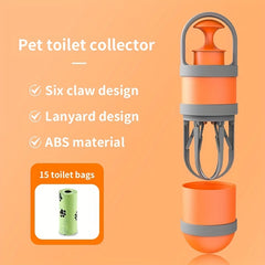 Foldable 2-in-1 Poop Scooper with 4x15 Bags