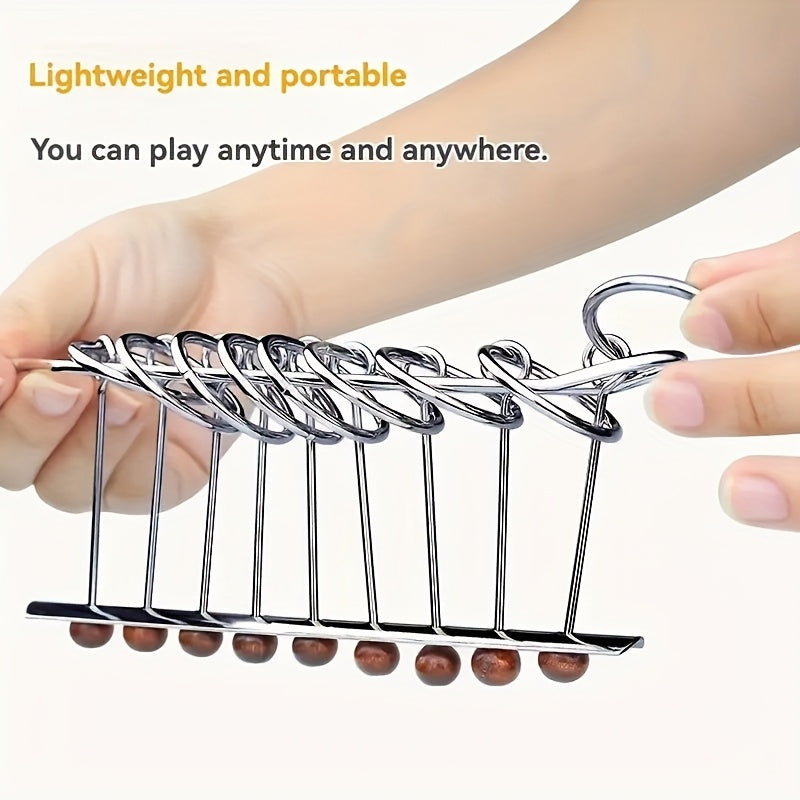 Metal Loop Puzzle Brain Teaser Game for Cognitive Skills Development