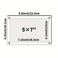 Acrylic Desktop Picture Frame Beveled Frameless Plexiglass Photo Display