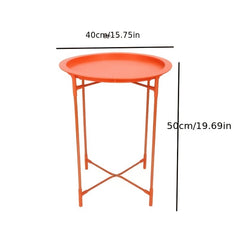 Portable Folding Small Round Side Table for Camping Barbecue Outdoor