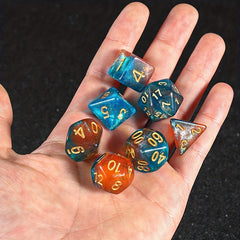 7pcs Starry Sky Milky Way Dice Set for Table Game