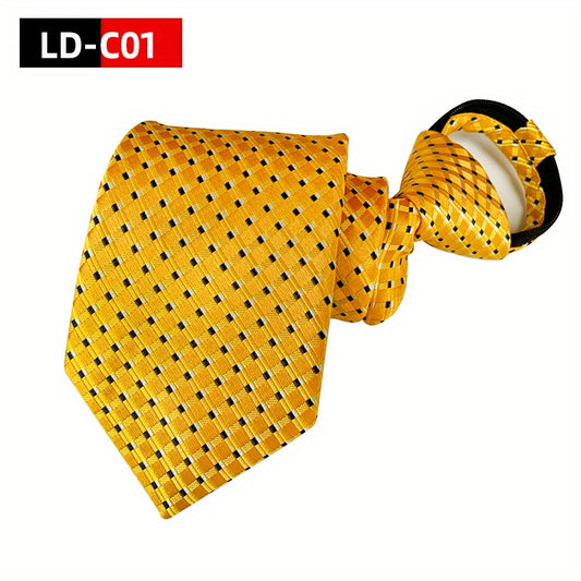 Easy Pull Lazy Tie Convenient Tie Polyester Men's Zip