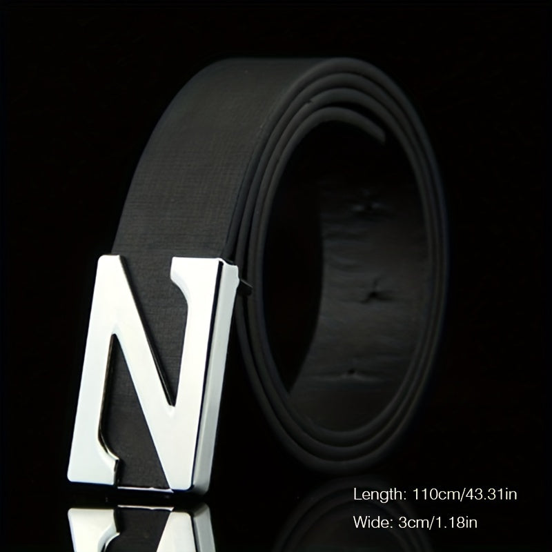 Men's Leather Belt for Work Business Gift for Dad and Husband