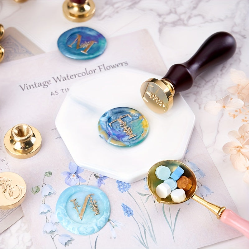 Letter Pattern Seal Brass Seal Head For Sealing Wax