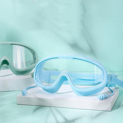 Large Frame Waterproof Anti-fog Swim Goggles
