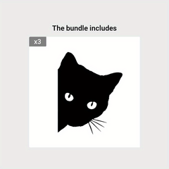 Car Cat Peeking Vinyl Decal Sticker for Vehicle Car Truck Window Bumper