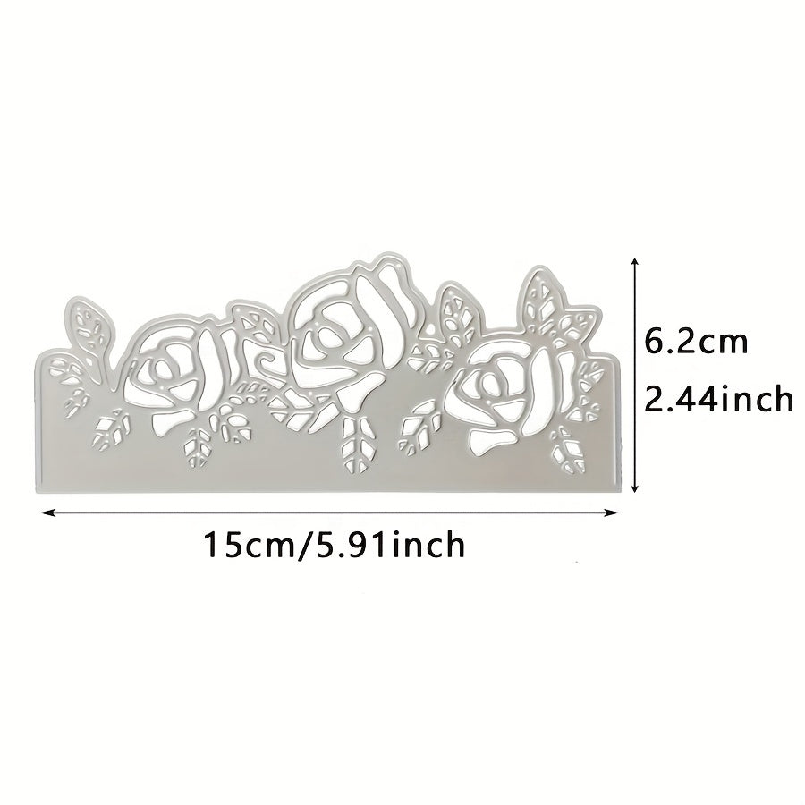 Rose Flower Edge Metal Cutting Dies DIY Scrapbooking Album Decorative Embossing