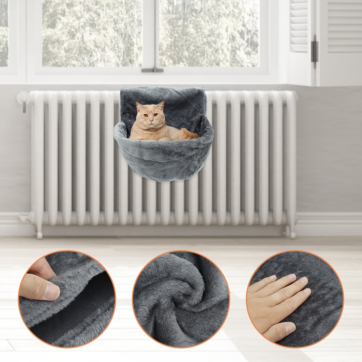 Cozy Cat Radiator Bed Plush Soft Durable Hanging Cat Bed