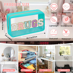 Clear Makeup Bag Waterproof Glitter Cosmetic Bag