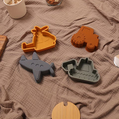 Fun Sand Mold Set: Car Airplane Excavator & Helicopter