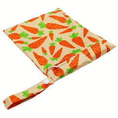 Carrot Print Small Reusable Wet Bag