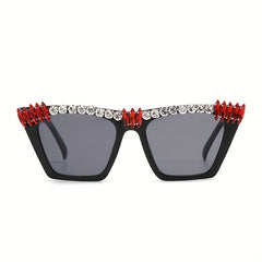 Y2K Rhinestone Cat Eye Sunglasses UV400 Sun Shades