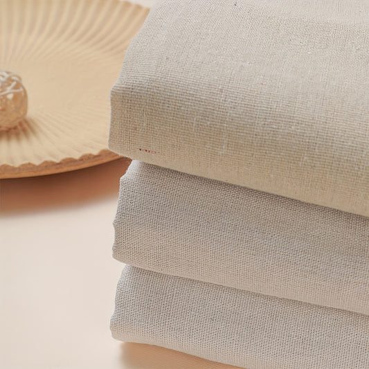 Rectangle Linen Tablecloth Beige Stain Resistant for Kitchen Dining