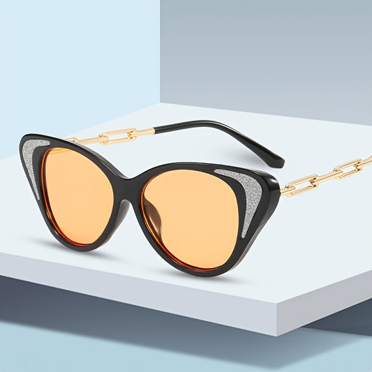 Multicolor Cat Eye Sunglasses with Zipper Case