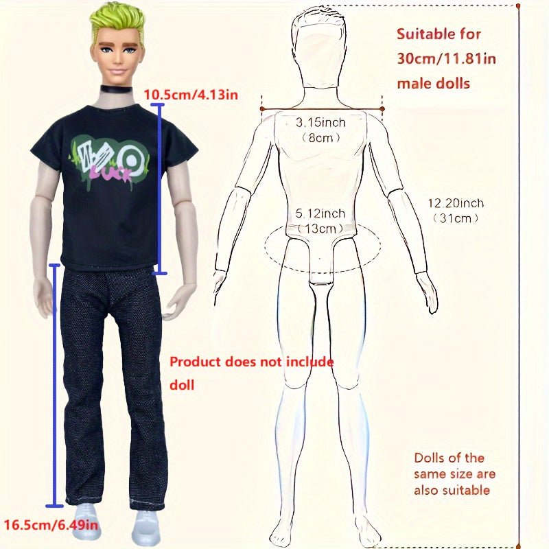 10pcs Mixed Doll Clothes Set High Polyester Outfits for Dolls