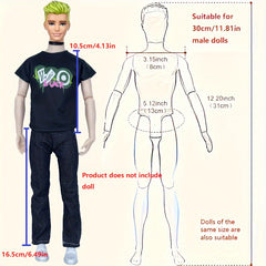 10pcs Mixed Doll Clothes Set High Polyester Outfits for Dolls