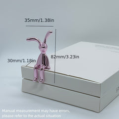 Creative Plastic Rabbit Figurines DIY Crafts Home Decor 2pcs