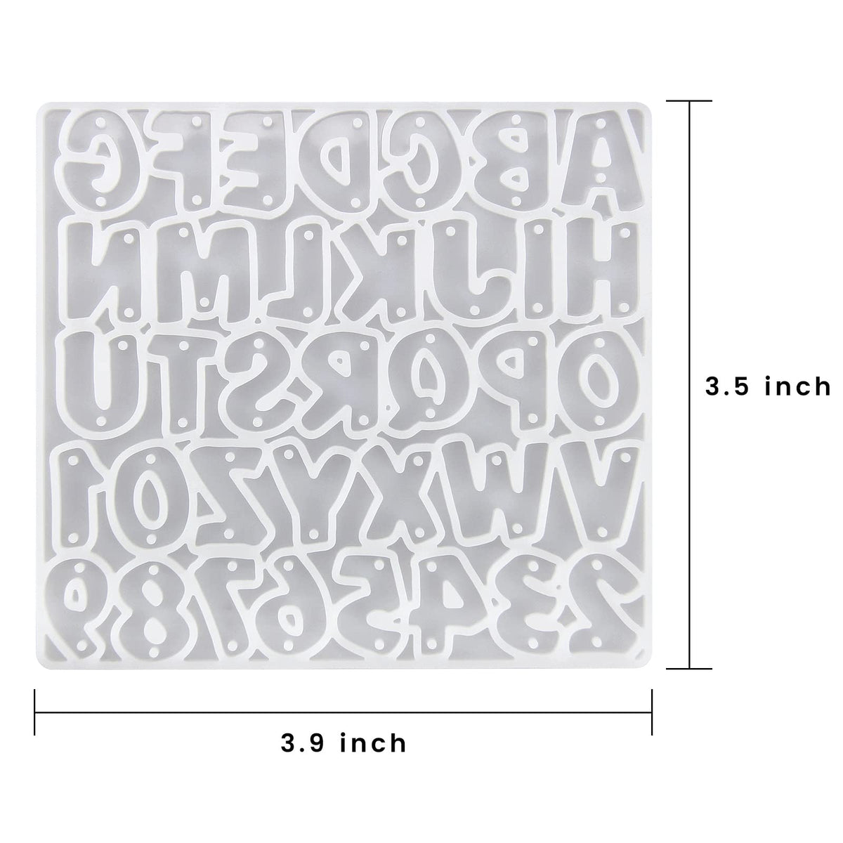 Alphabet Keychain Resin Mold Earrings Necklace Pendant Silicone Mould DIY