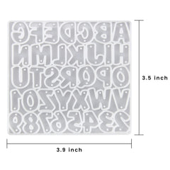 Alphabet Keychain Resin Mold Earrings Necklace Pendant Silicone Mould DIY
