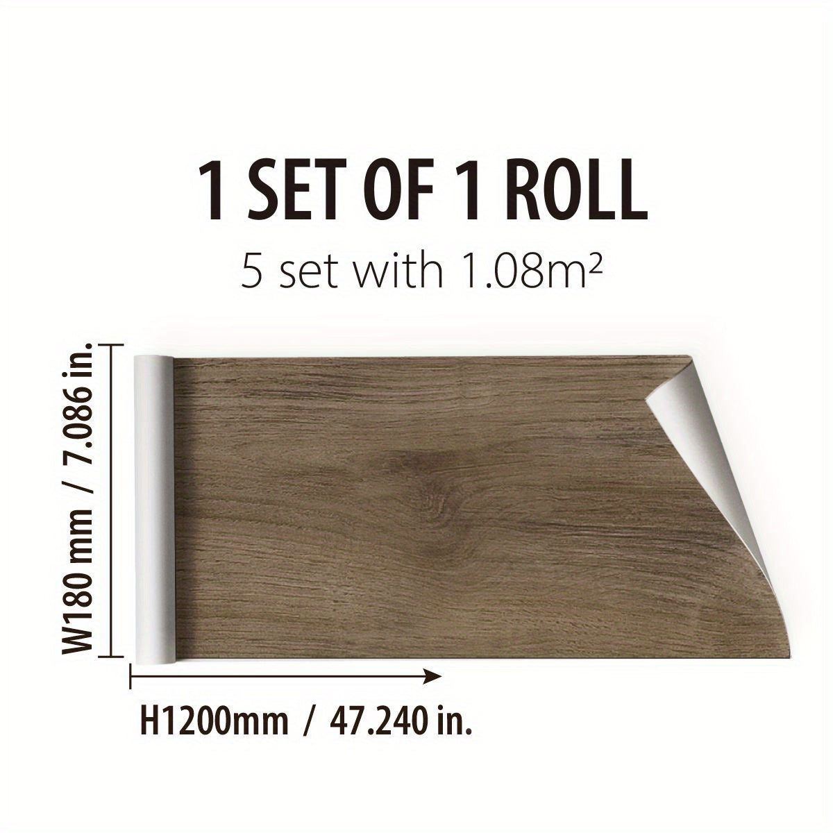Wood Grain Pattern Floor Decals Waterproof Non-slip Stickers
