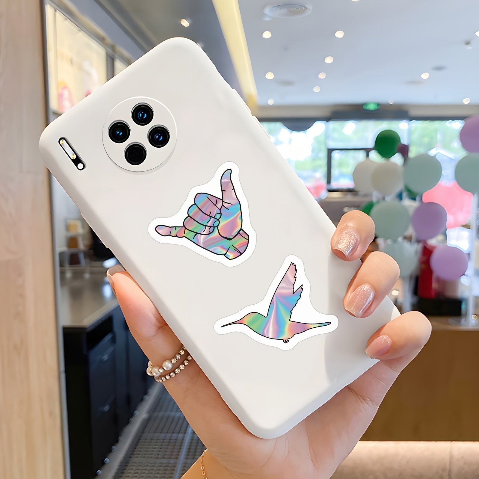 Holographic Laser Style Stickers Roll - 500pcs