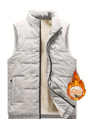 Men's Fleece Vest Zip Up Thermal Sleeveless Jacket