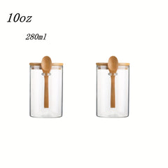 8-Piece Glass Jars with Airtight Lids for Food Storage
