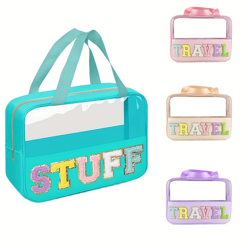 Clear Cosmetic Bag Large Makeup Pouch Waterproof Travel Toiletry Bag