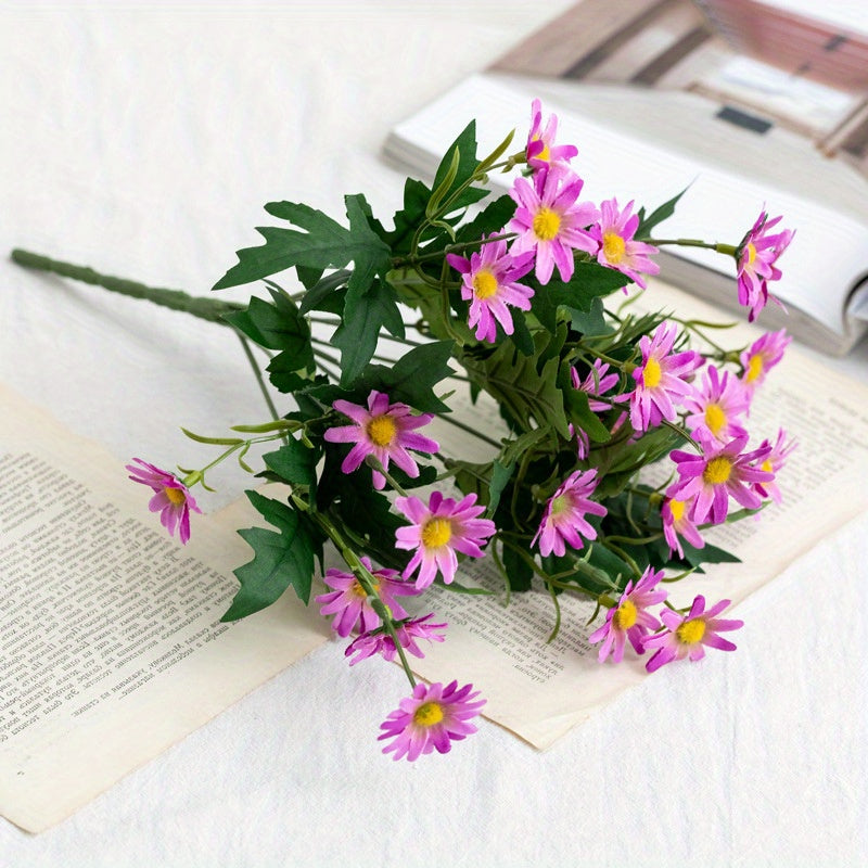 9 Forks Artificial Daisy Flower Real Touch Arrangement Home Wedding Office Decor