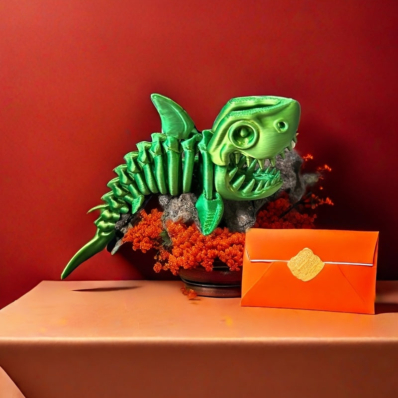 3D Printed Shark & Whale Figurine Movable Fish Decor