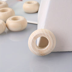 50pcs DIY Wood Beads Wooden Hoop Rings 8 21mm Large Hole Beads Material