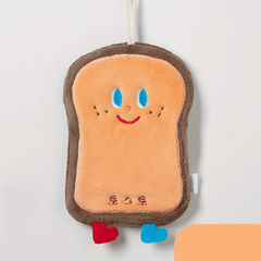 Cartoon Pattern Hanging Towel, Coral Fleece Fingertip Towel