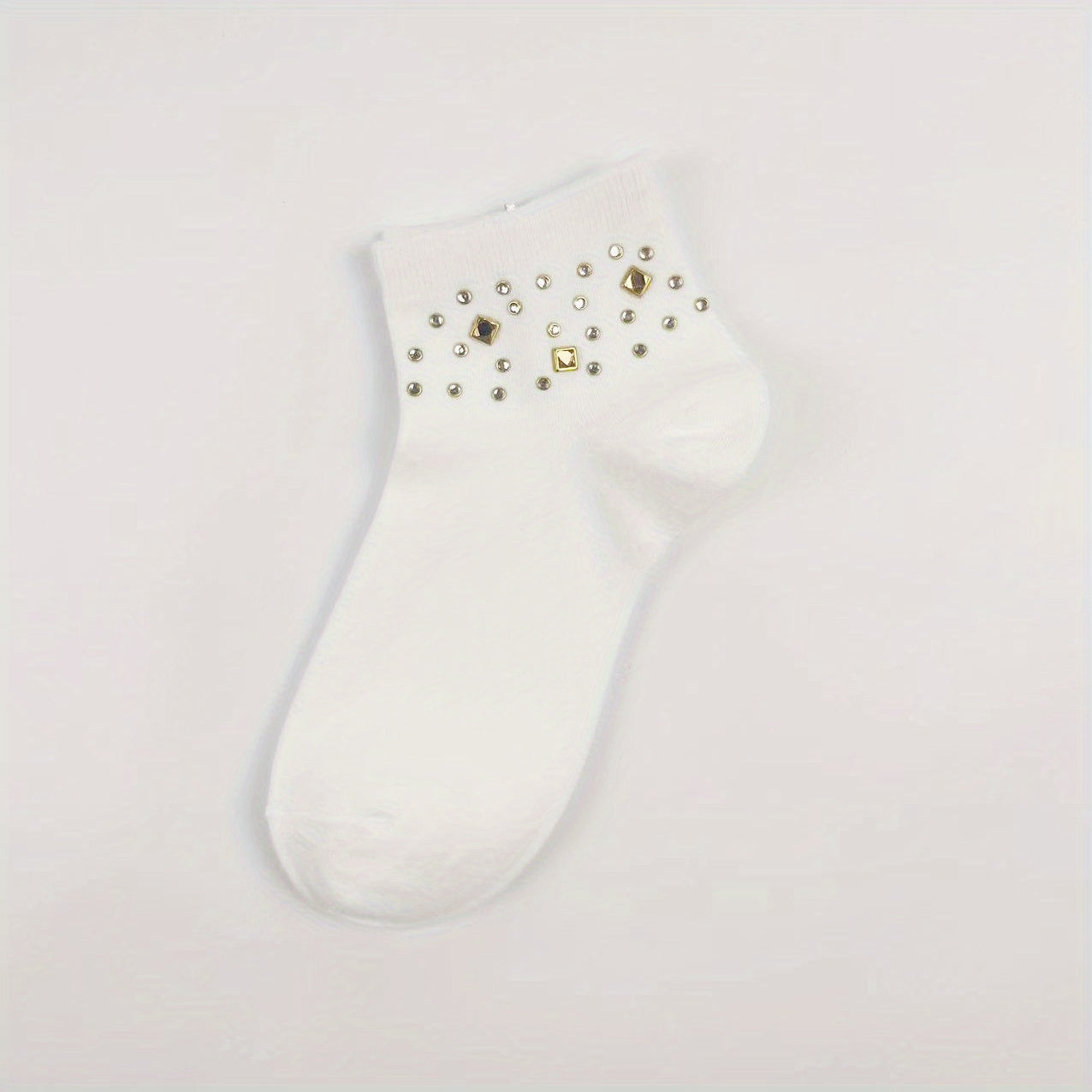 Rhinestone Crew Socks for Women