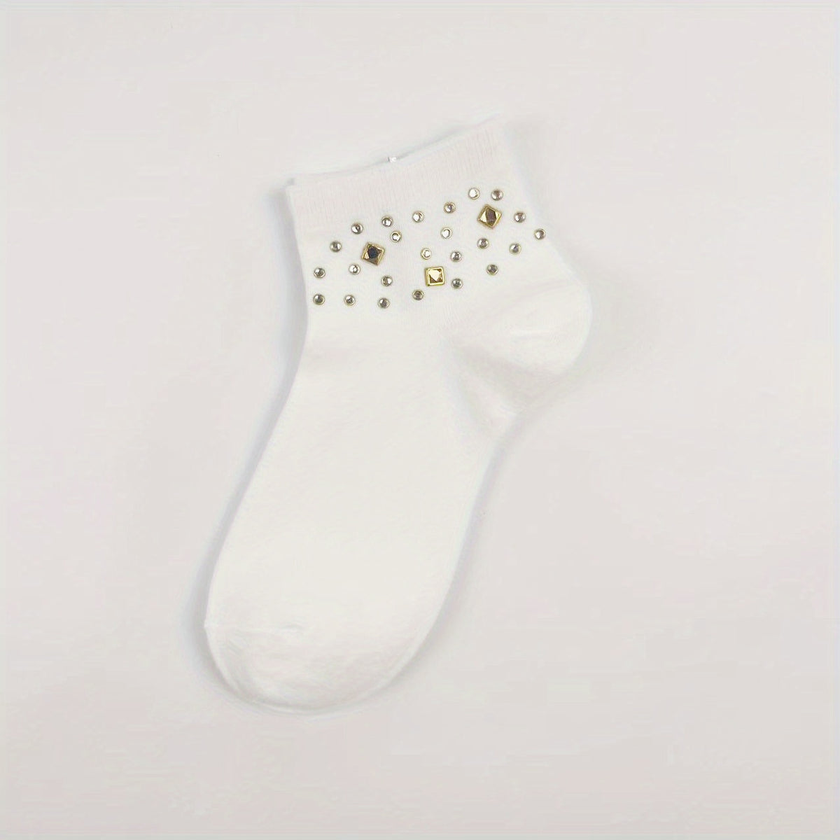 Rhinestone Crew Socks for Women