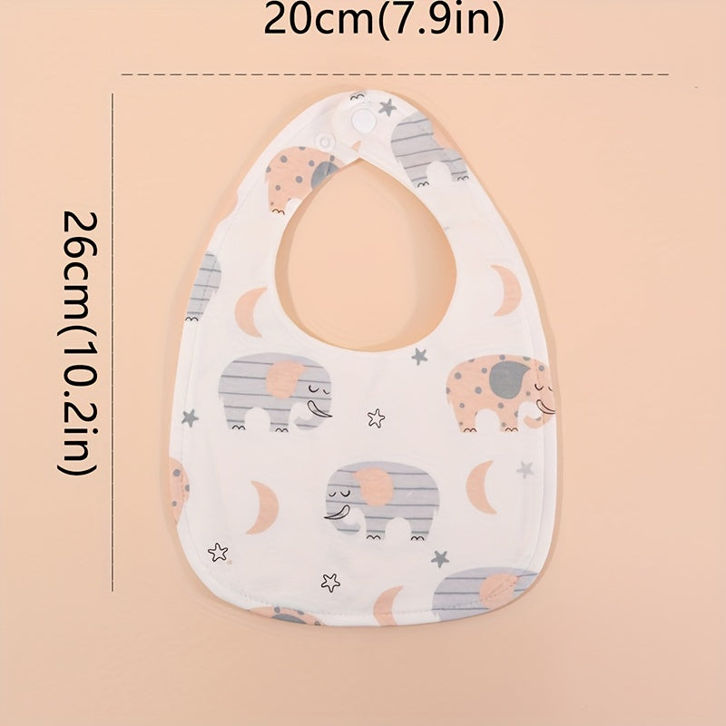 3pcs Baby Feeding Drool Bibs Infant Cotton Soft Burp Cloths For Newborn