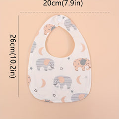 3pcs Baby Feeding Drool Bibs Infant Cotton Soft Burp Cloths For Newborn