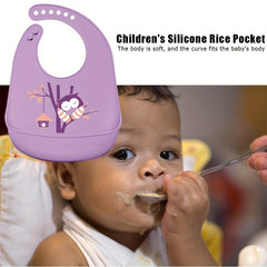 2pcs Silicone Baby Bibs Waterproof Dripping Banana Bibs Cartoon Feeding Bibs