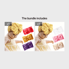 3 Piece Baby Girls Hair Bands Set Soft & Elastic Gift Idea