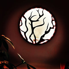 LED Light Wooden Hanging Wall Decoration Flower Series Night Light