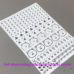 Cute Bear Sticker - Self Adhesive Decorative Transfer