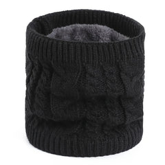 Winter Velvet Knitted Scarf Ring Outdoor Headgear Neck Gaiter
