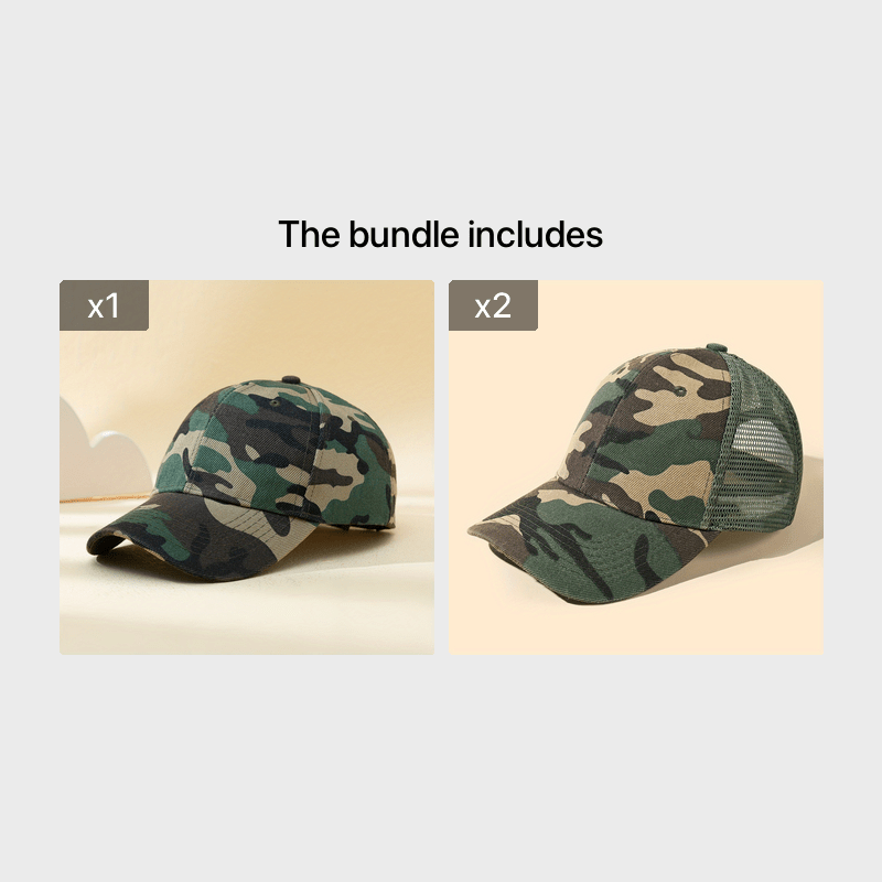 Military Camo Baseball Cap Outdoor Sun Protection Hat