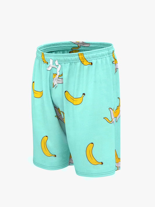 Men's Banana Print Loose Shorts Quick Drying Pants